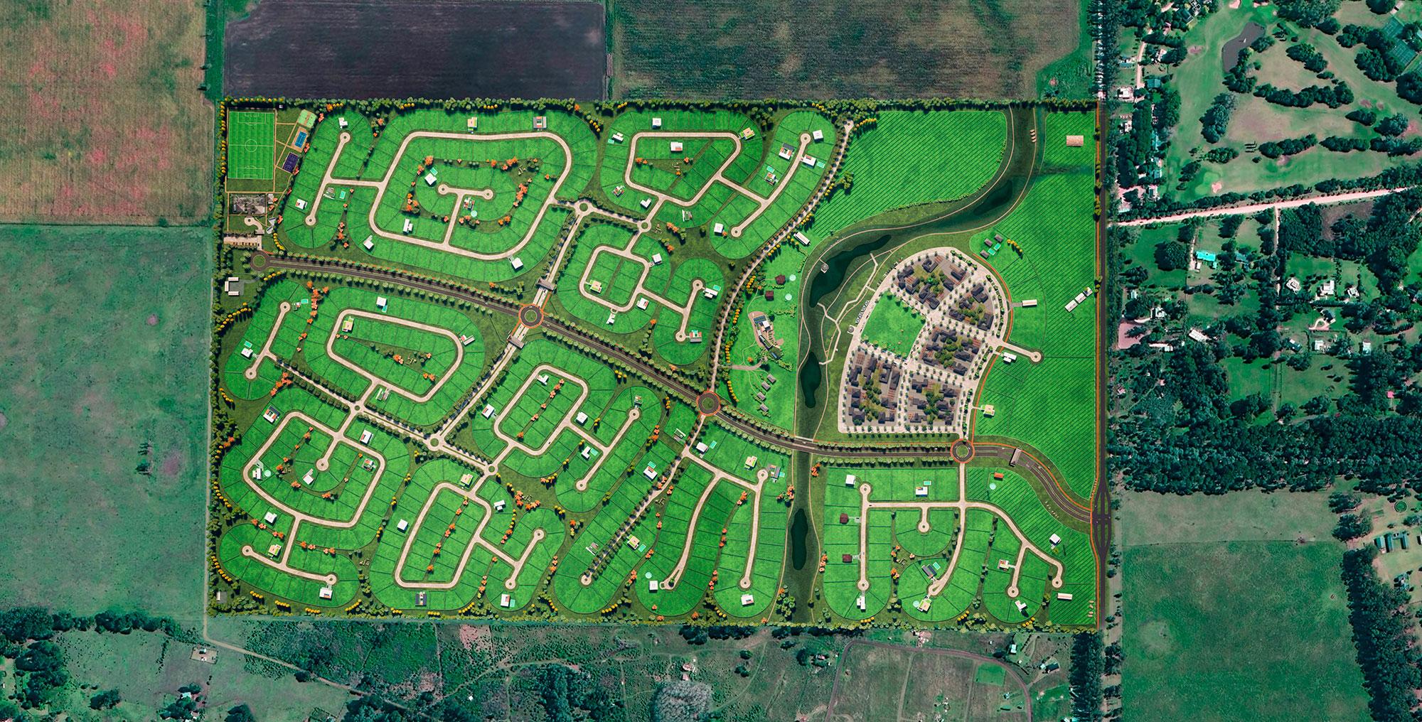 Render aéreo Pueblo Chapa